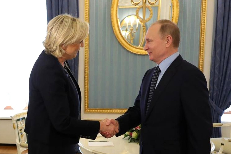 Марин Лен Пен и Владимир Путин, 2017 год
